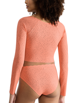 sloggi ZERO Feel Bliss Long Sleeve Top, Lovely Apricot - view 2, Lovely Apricot