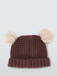 John Lewis Baby Little One Knitted Beanie Hat, Brown