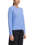 ICHI Baila Pointelle Knit Cardigan, Della Robbia Blue