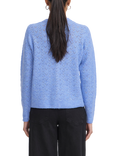 ICHI Baila Pointelle Knit Cardigan, Della Robbia Blue