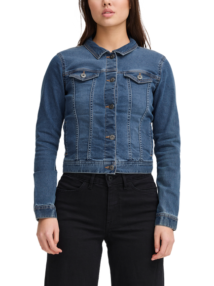 ICHI Billy Denim Jacket, Washed Medium Blue