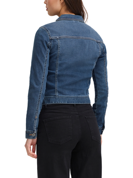 ICHI Billy Denim Jacket - view 2, Washed Medium Blue