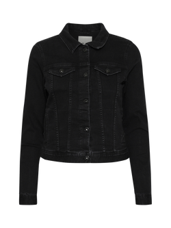 ICHI Billy Denim Jacket, Washed Black, Washed Black