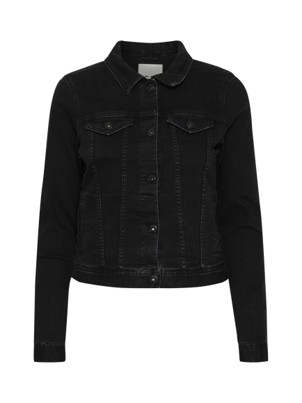 ICHI Billy Denim Jacket, Washed Black, Washed Black