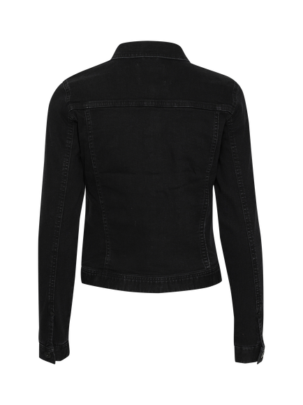 ICHI Billy Denim Jacket, Washed Black - view 2, Washed Black