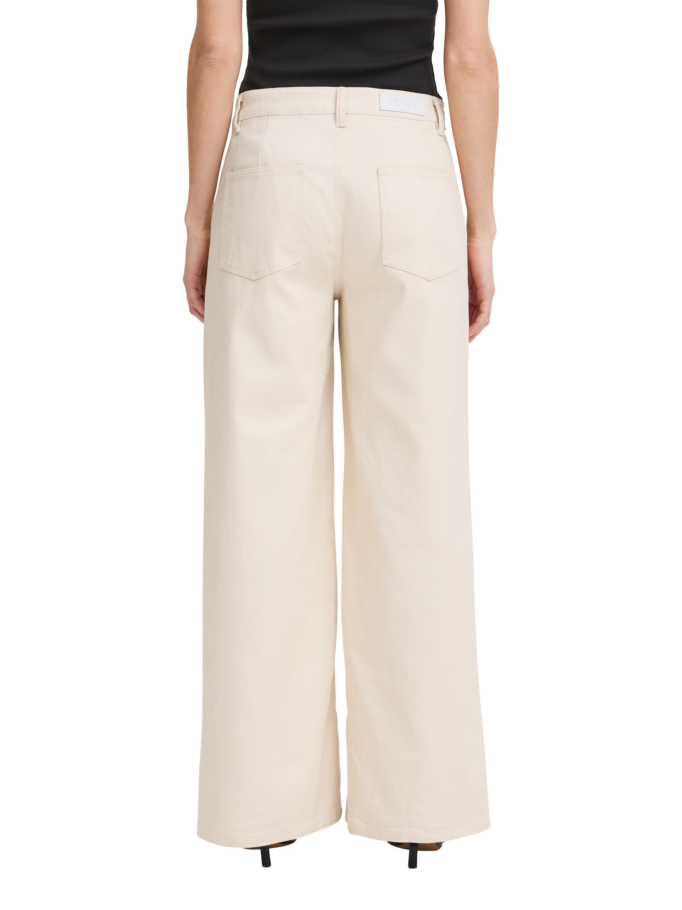 Product image 2 of 7, which shows ICHI Carolinas Wide Leg Jeans, Sandshell, 28R