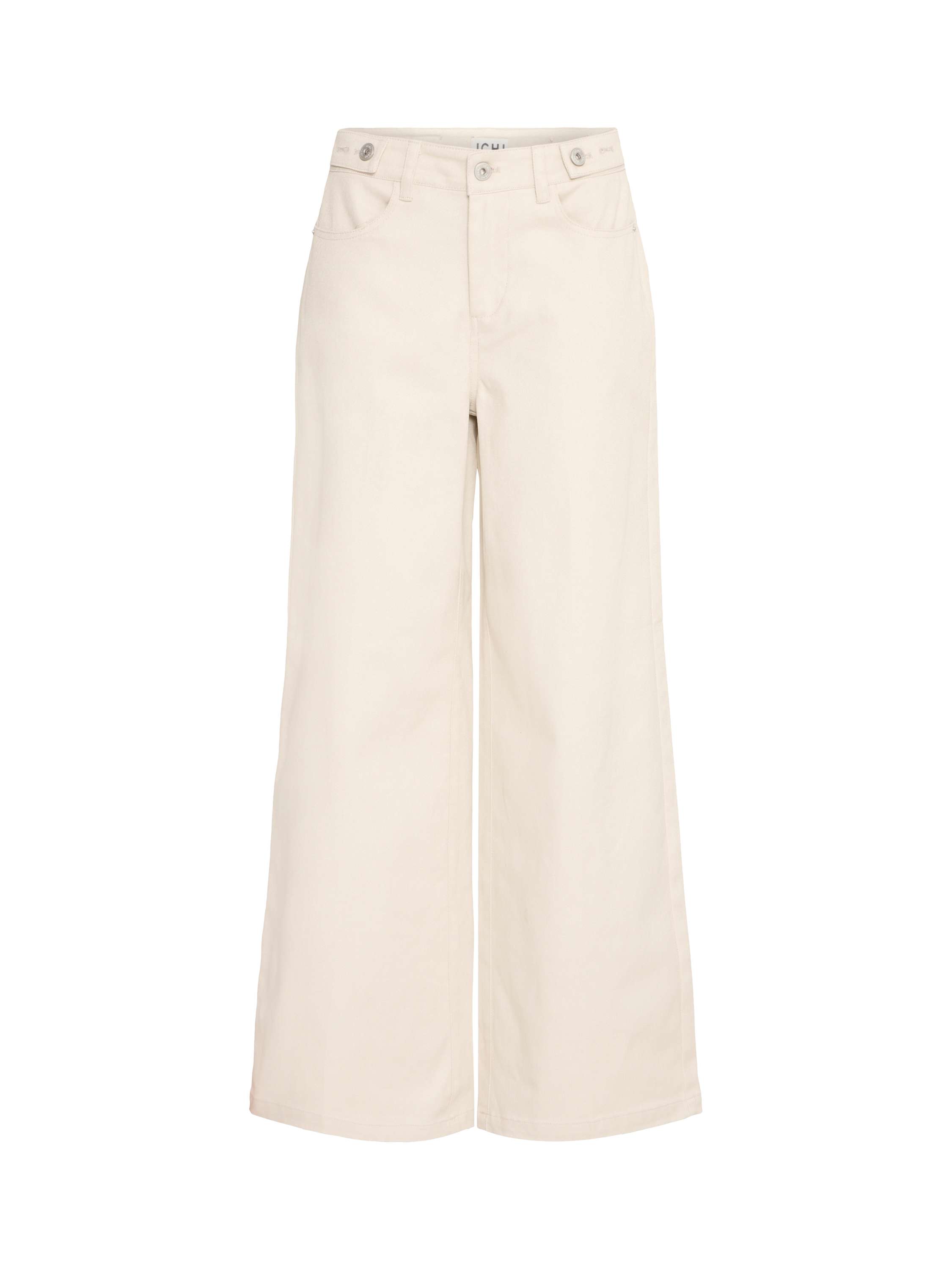Product image 5 of 7, which shows ICHI Carolinas Wide Leg Jeans, Sandshell, 28R