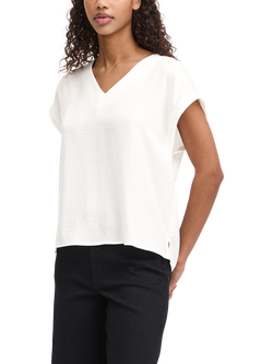 ICHI Crissy V-Neck Top, Cloud Dancer