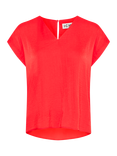 ICHI Crissy V-Neck Top, Mars Red
