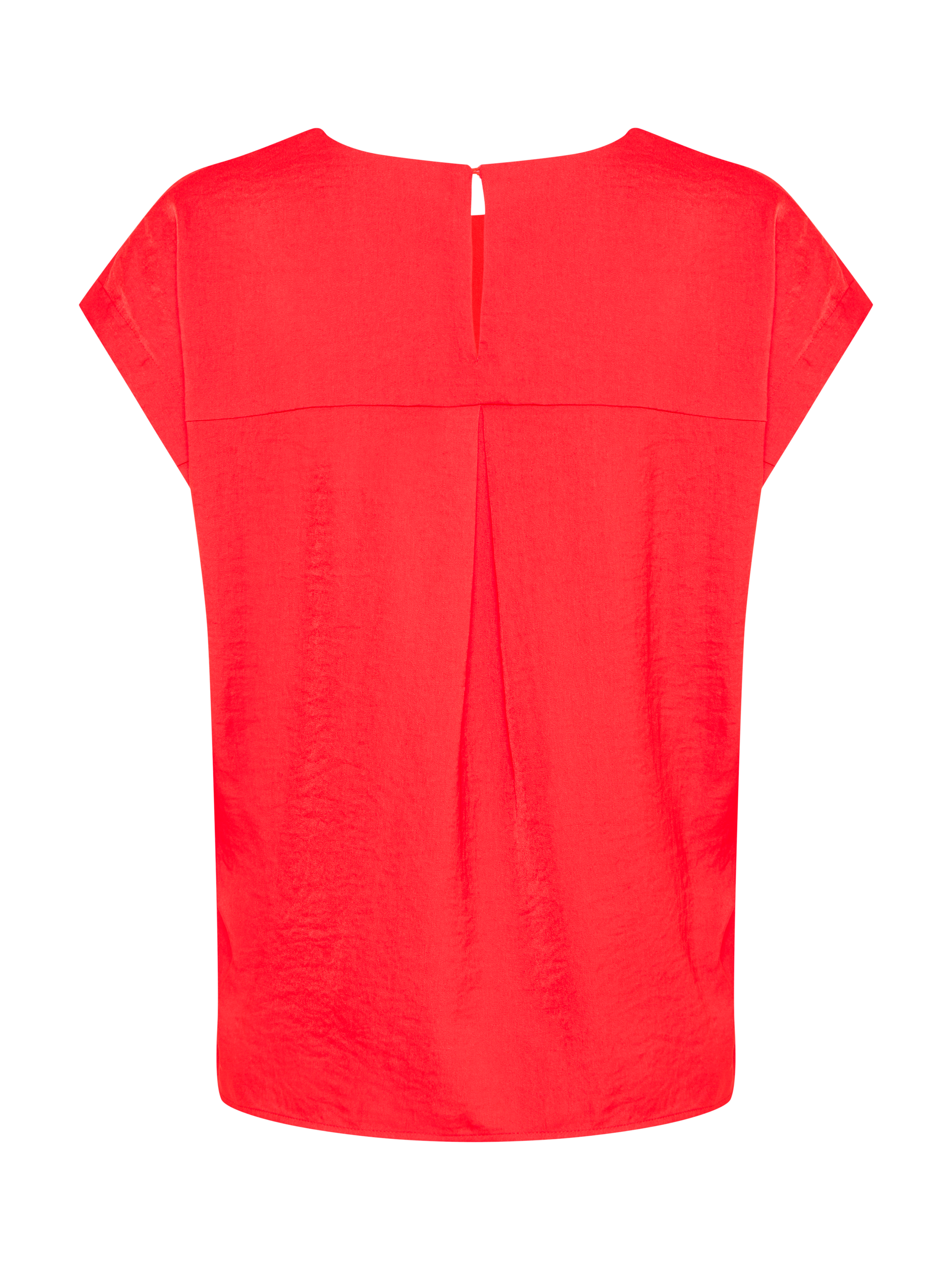 Product image 2 of 3, which shows ICHI Crissy V-Neck Top, Mars Red, 8