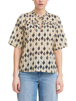 ICHI Emmeretta Geometric Top, Natural/Multi, Natural/Multi