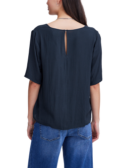 ICHI Marrakech V-Neck Top, Total Eclipse - view 2, Total Eclipse