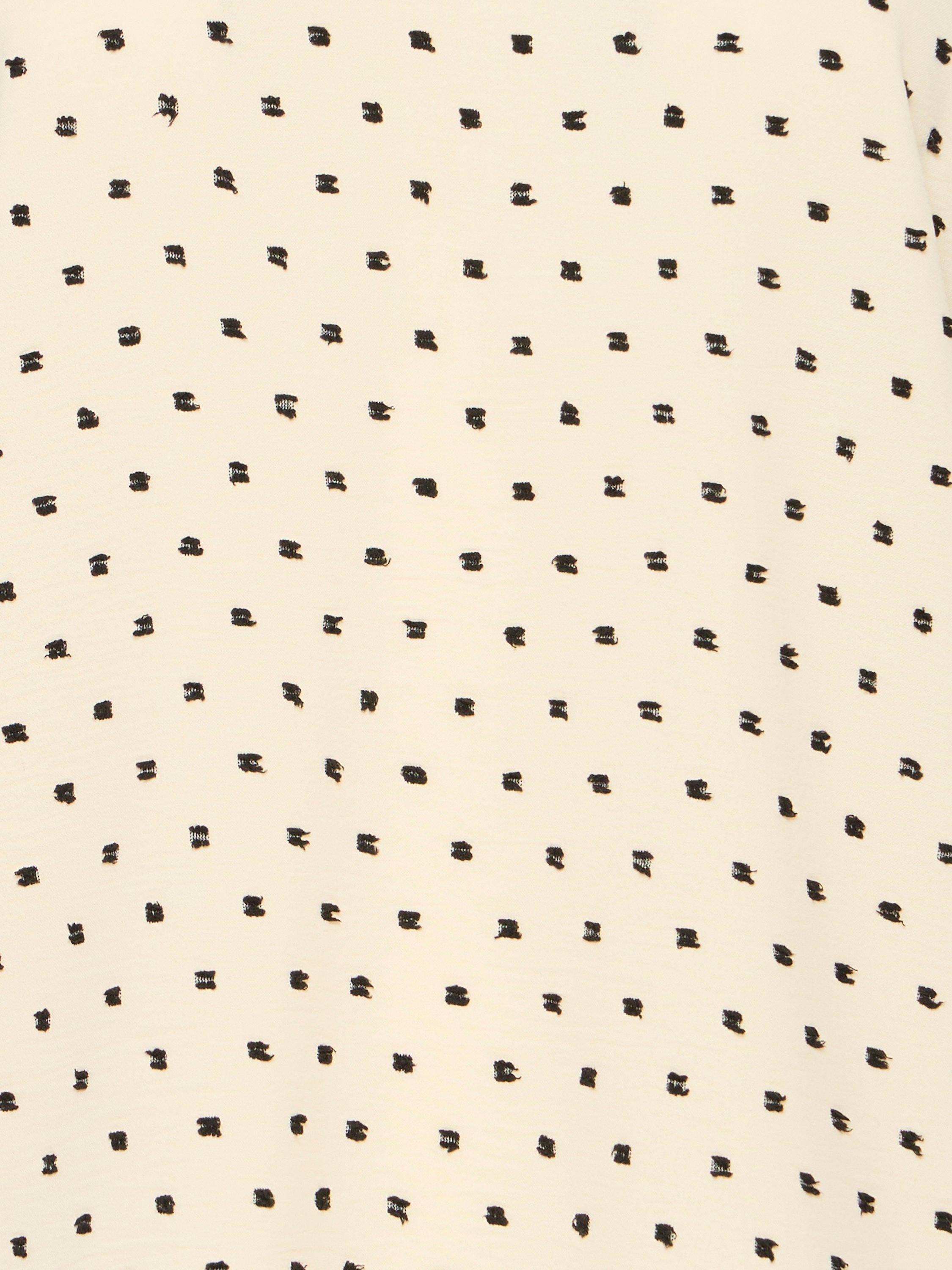 Product image 7 of 7, which shows ICHI Zabby Polka Dot V-Neck Blouse, Almond Milk, 8
