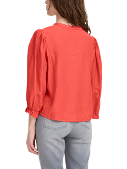 ICHI Wilma V-Neck Blouse, Poinciana - view 2, Poinciana
