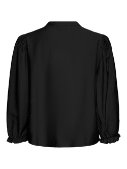ICHI Wilma V-Neck Top - view 2, Black
