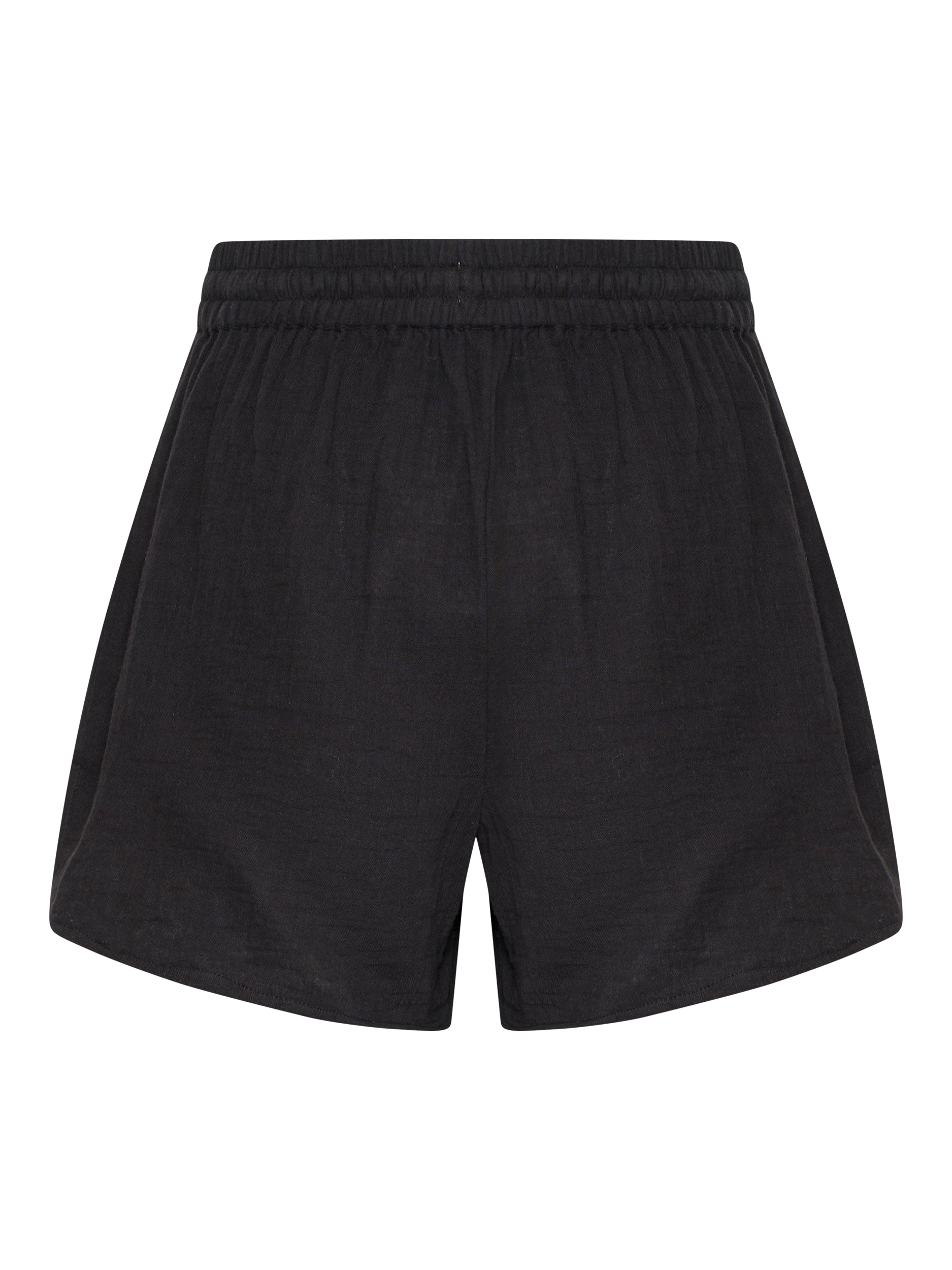 Product image 6 of 7, which shows ICHI Foxa Drawstring Beach Shorts, Black, XS