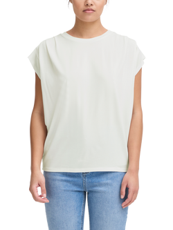ICHI Lisken Round Neck T-Shirt, Cloud Dancer