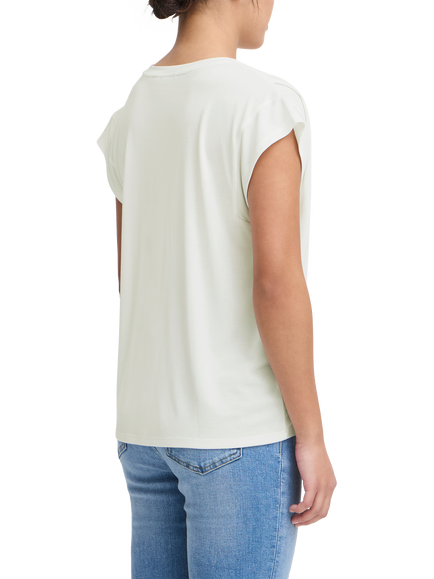 ICHI Lisken Round Neck T-Shirt - view 2, Cloud Dancer