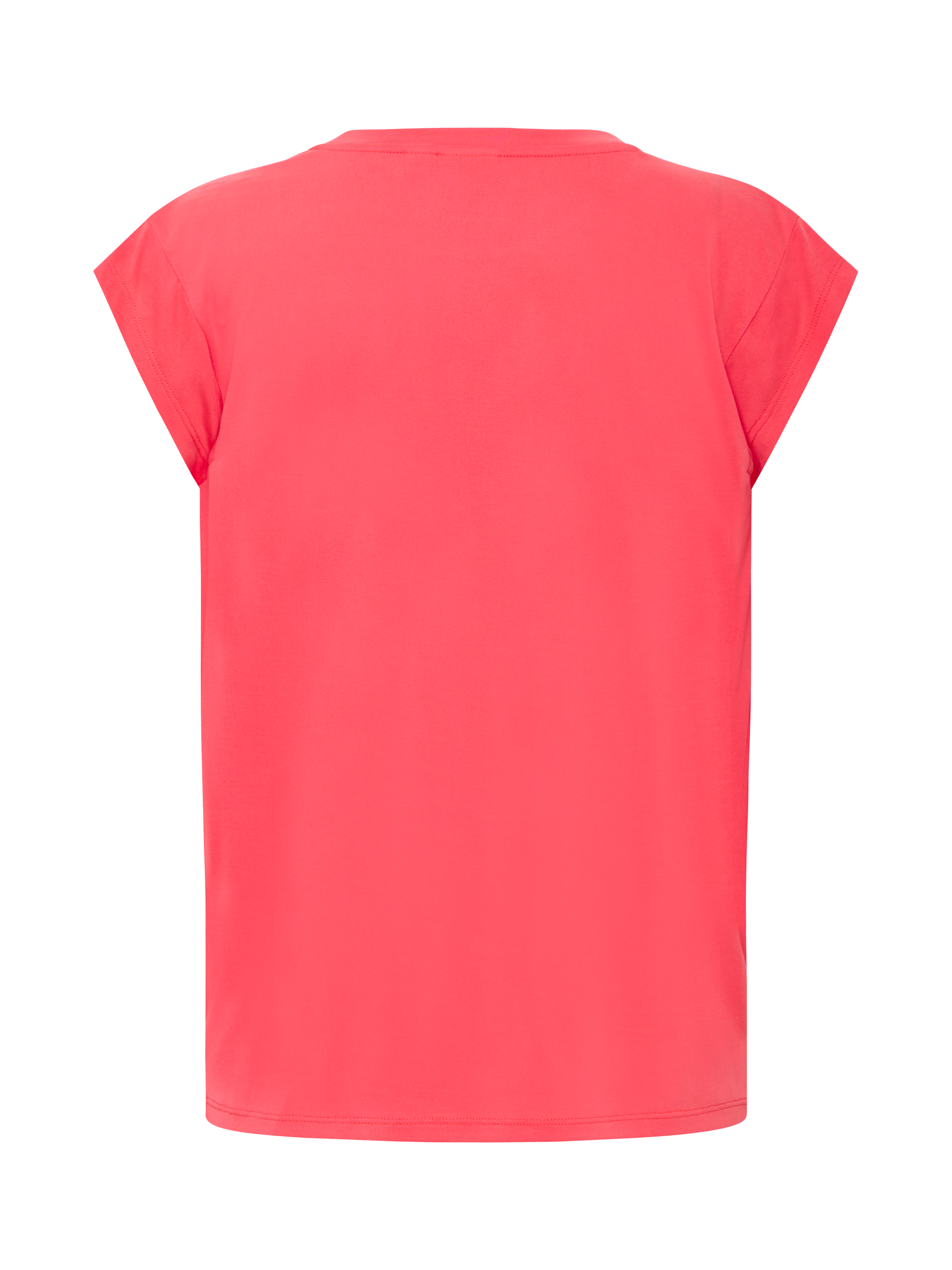 Product image 6 of 7, which shows ICHI Lisken Round Neck T-Shirt, Geranium, XS