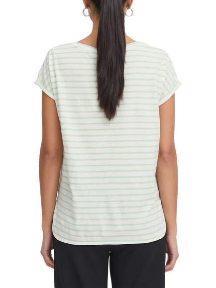 ICHI Yulietta Stripe T-Shirt - view 2, Cameo/Green