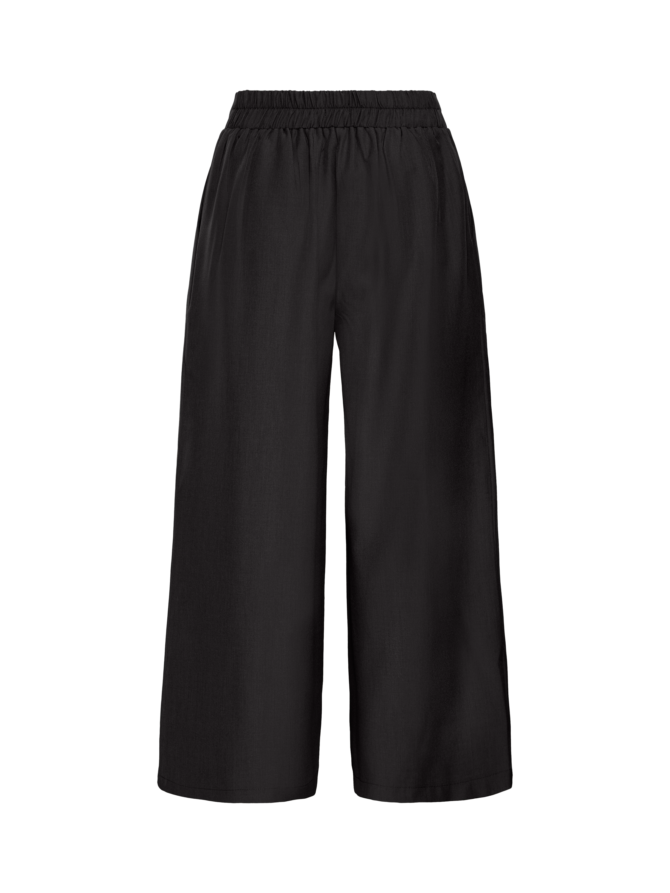 Product image 6 of 7, which shows ICHI Dorthea Wide Leg Culottes, Black, 8