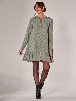Jolie Moi Spot Shirt Dress, Khaki - view 2, Khaki