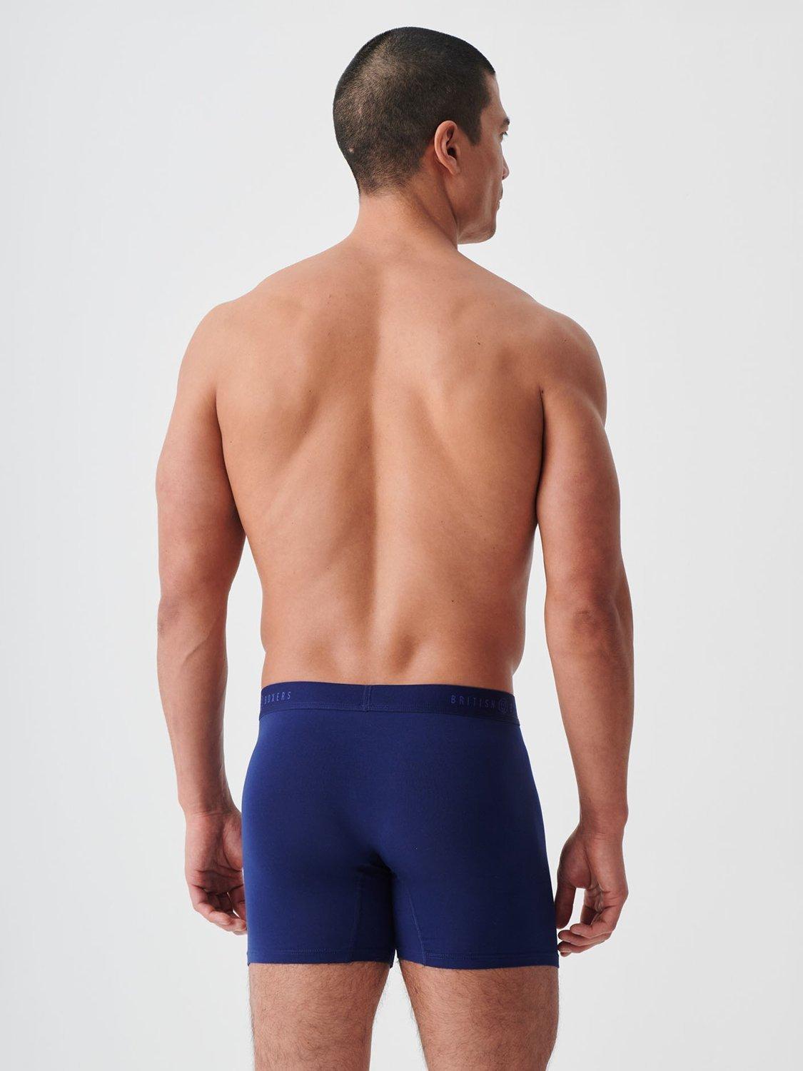 Product image 4 of 10, which shows British Boxers Bamboo Trunks, Pack of 4, Fresh Navy, XS