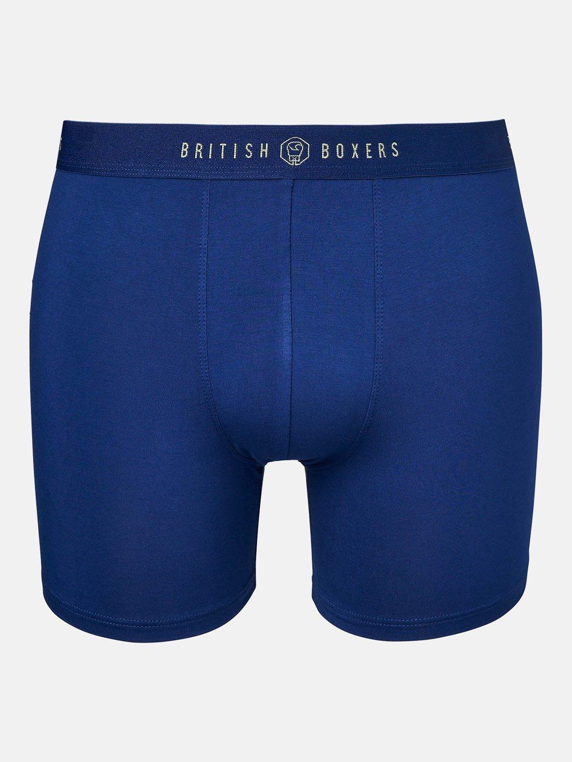 Product image 6 of 10, which shows British Boxers Bamboo Trunks, Pack of 4, Fresh Navy, XS