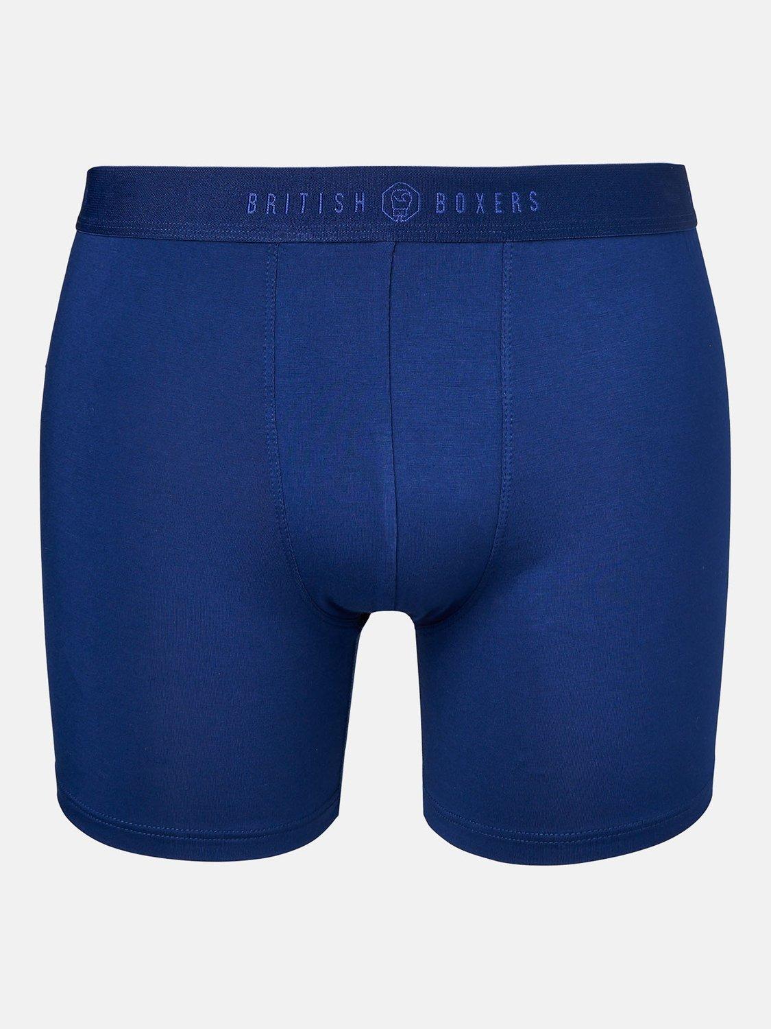 Product image 8 of 10, which shows British Boxers Bamboo Trunks, Pack of 4, Fresh Navy, XS
