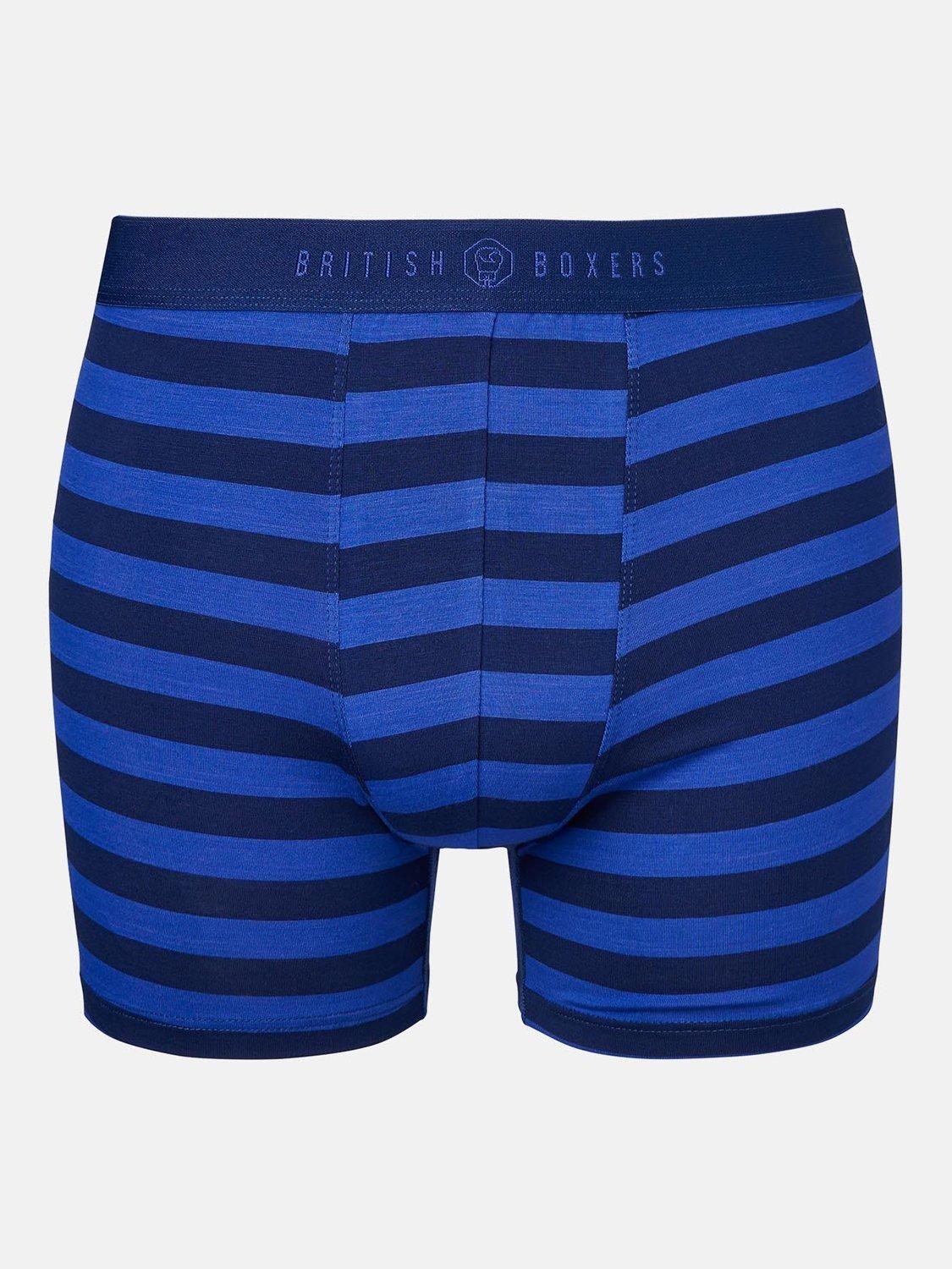 Product image 9 of 10, which shows British Boxers Bamboo Trunks, Pack of 4, Fresh Navy, XS