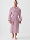 British Boxers Crisp Cotton Pinstripe Dressing Gown, Red/White