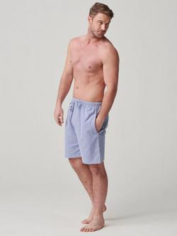 British Boxers Herringbone Brushed Cotton Sleep Shorts - view 2, Staffordshire Blue