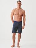 British Boxers Bamboo Lounge Shorts, Tarragon/Navy