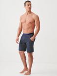 British Boxers Bamboo Lounge Shorts, Tarragon/Navy