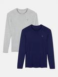 British Boxers Bamboo Long Sleeve T-Shirt, Pack of 2