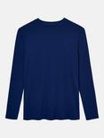 British Boxers Bamboo Long Sleeve T-Shirt, Pack of 2, Royal Blue/Navy