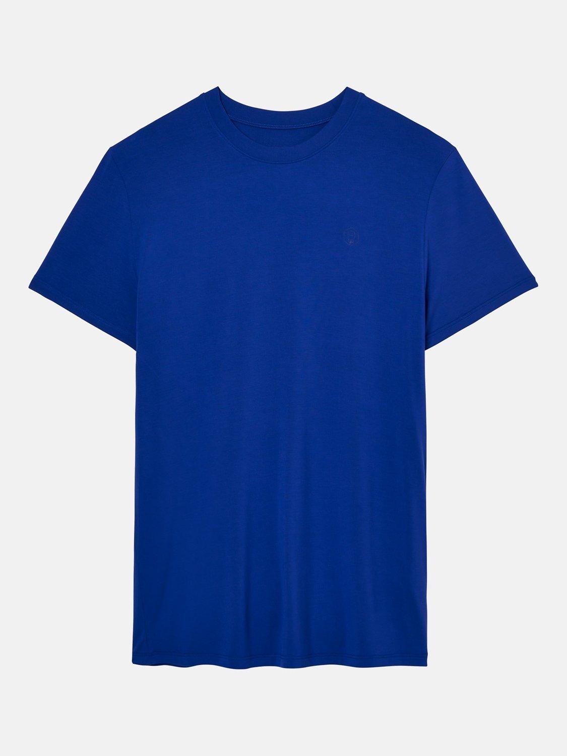 Product image 3 of 9, which shows British Boxers Bamboo T-Shirt, Pack of 2, Royal Blue/Navy, S