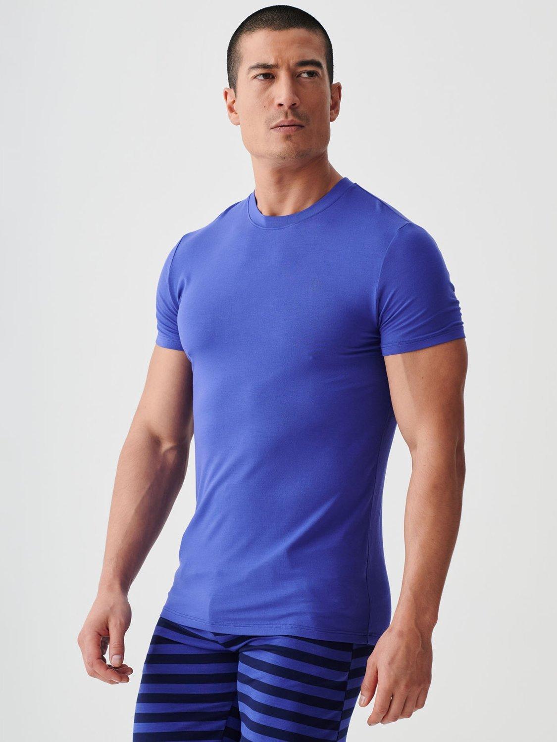 Product image 8 of 9, which shows British Boxers Bamboo T-Shirt, Pack of 2, Royal Blue/Navy, S