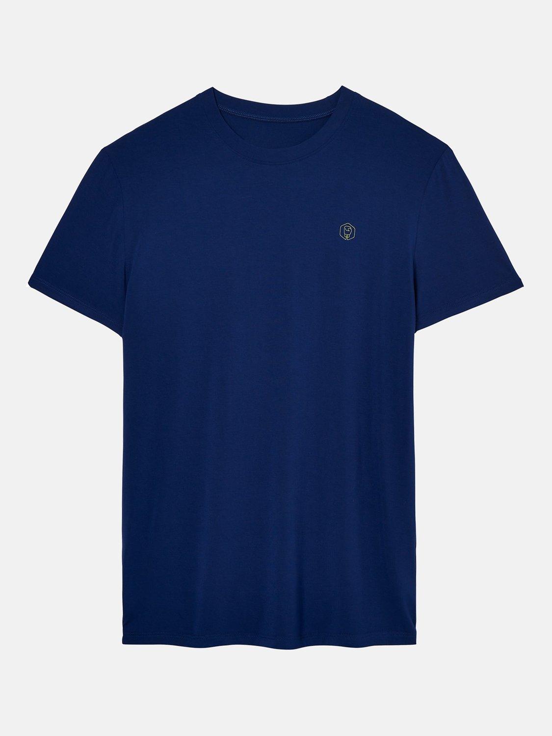 Product image 2 of 10, which shows British Boxers Bamboo T-Shirt, Pack of 2, Tarragon/Navy, S