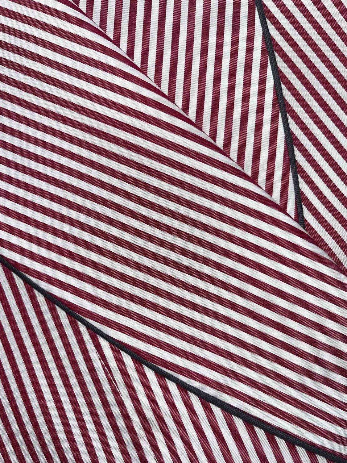 Product image 5 of 5, which shows British Boxers Crisp Cotton Pinstripe Nightshirt, Red, S