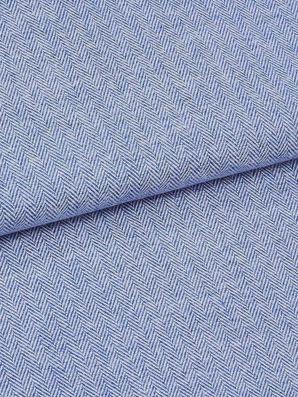 Product image 6 of 6, which shows British Boxers Herringbone Brushed Cotton Nightshirt, Staffordshire Blue, S