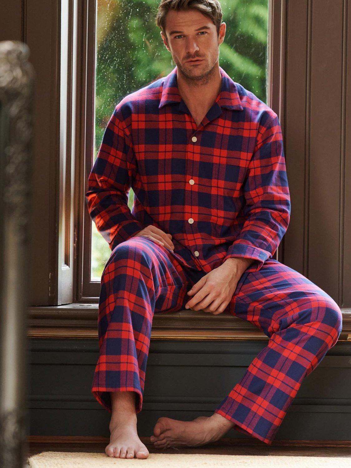 Product image 2 of 4, which shows British Boxers Tartan Brushed Cotton Pyjamas, Dumbarton, S