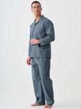 British Boxers Geometric Print Cotton Pyjama Set, Geometric Moorland