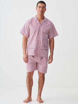 British Boxers Stripe Crisp Cotton Pyjama Set, St James Red