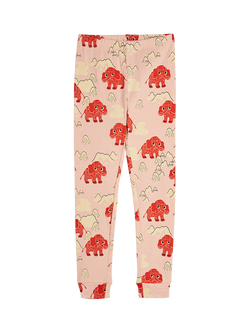 Mini Rodini Kids' Cotton Blend Printed Leggings, Off White, Off White