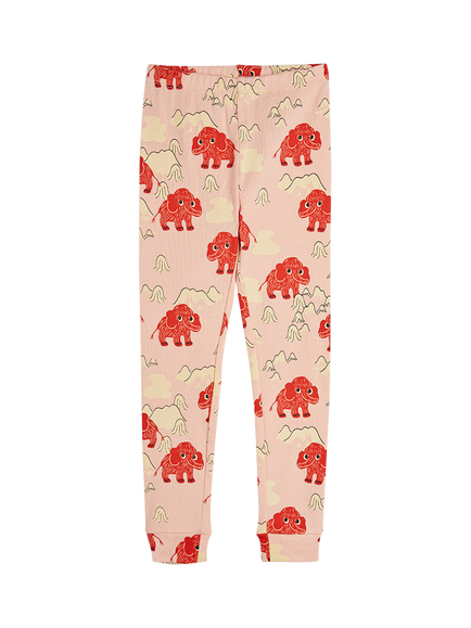 Mini Rodini Kids' Cotton Blend Printed Leggings, Off White, Off White