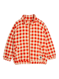 Mini Rodini Kids' Fleece Zip Front Printed Jacket, Gingham