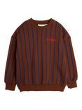 Mini Rodini Kids' Cotton Stripe Print Sweatshirt, Brown