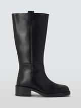 Bottes Western John Lewis Pagan En Daim Noir - Taille EU 36 - Talon Bas - Neuf Avec Emballage