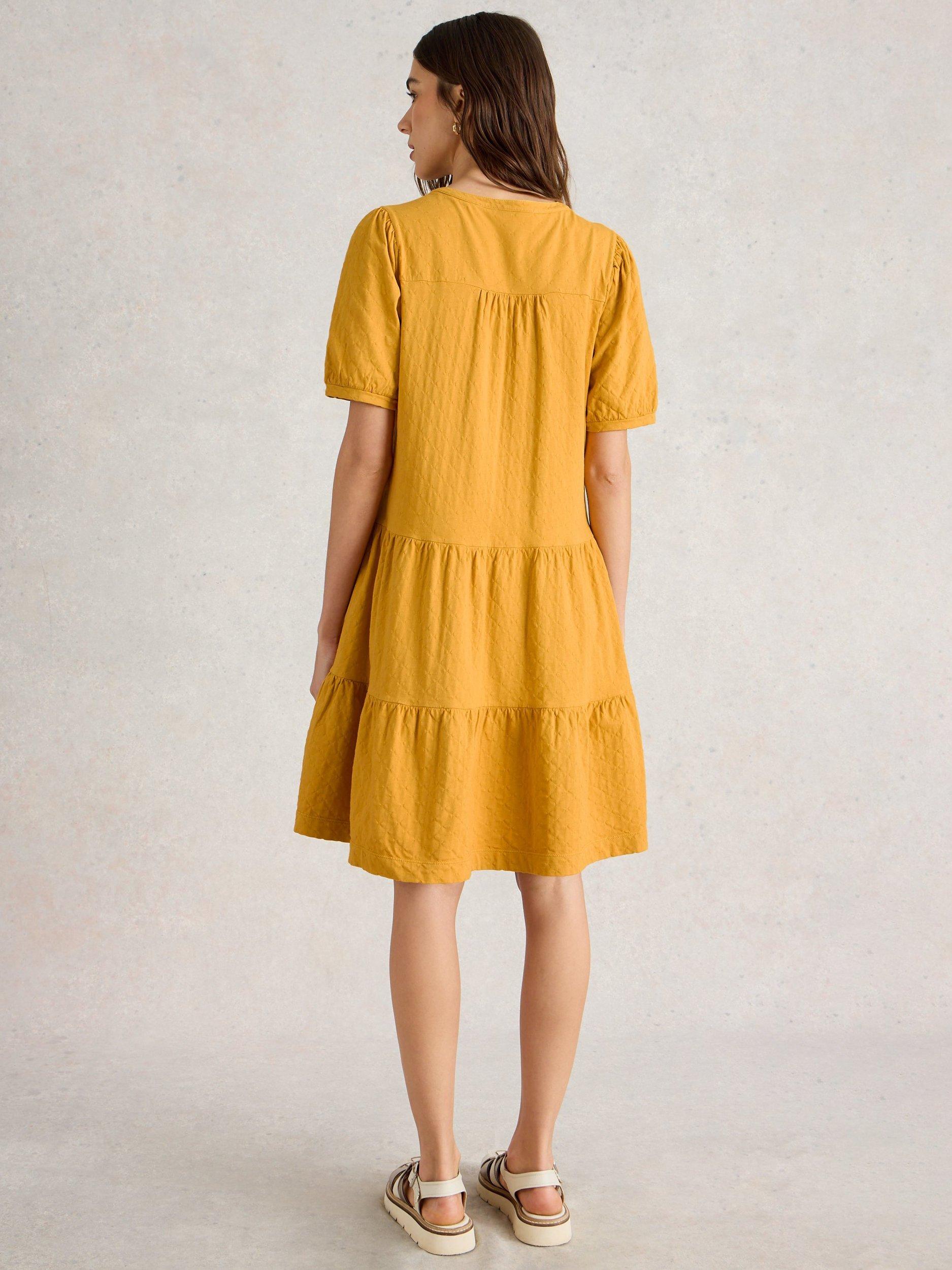 Product image 2 of 6, which shows White Stuff Clara Cotton Summer Dress, Dk Yellow, 6